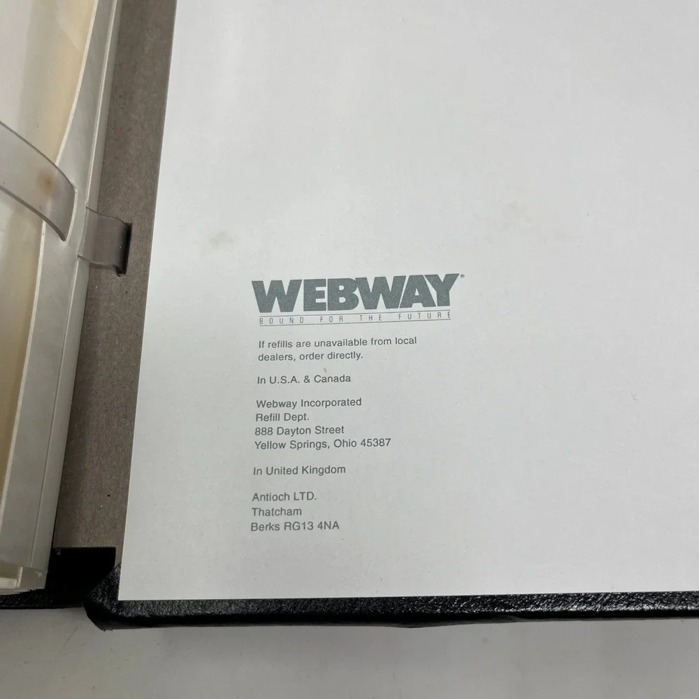 Webway Black Expandable Photo Album 4x7 Pocket Pages FW-74 Refillable Binder